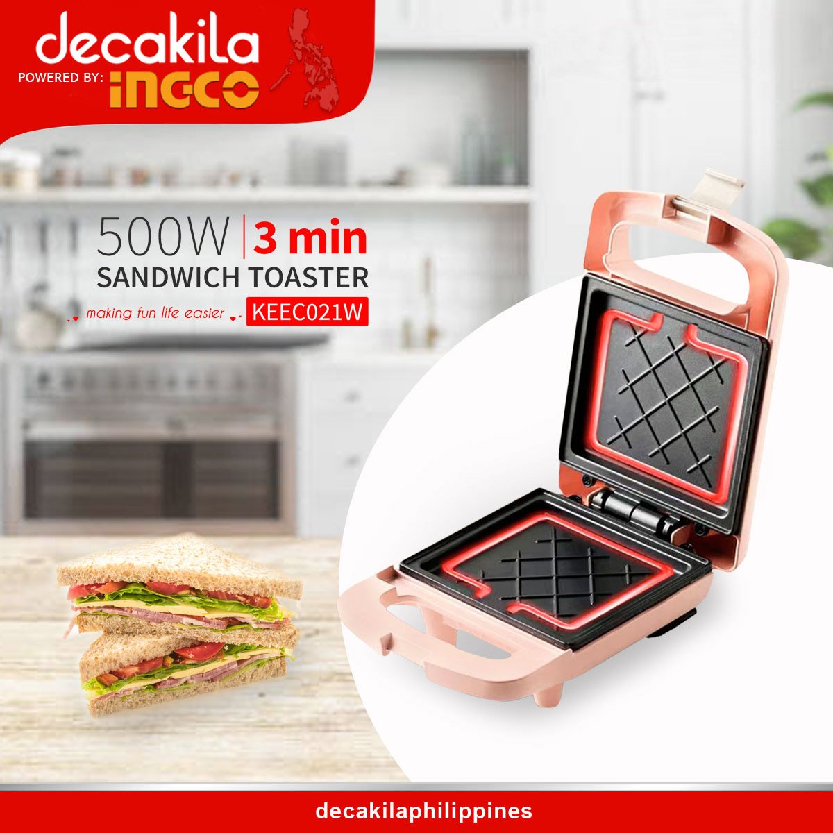 Machine sandwish en 1 DECAKILA KEEC071W